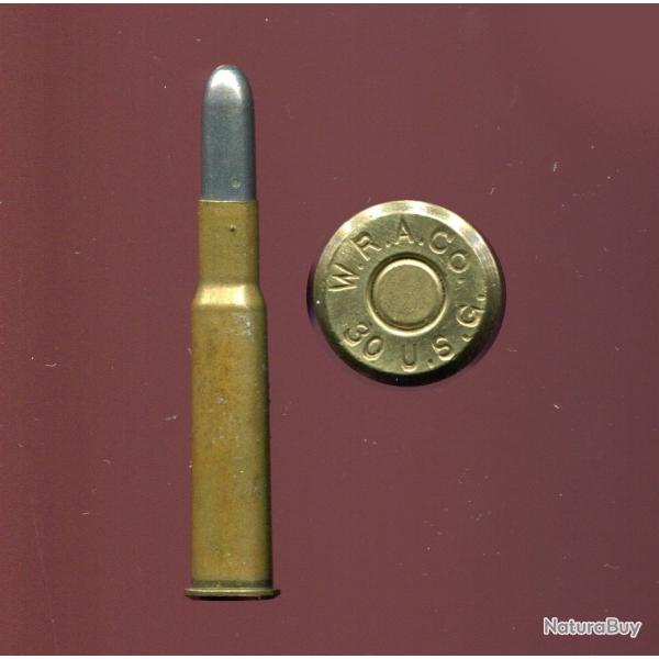 .30 U.S Gouvernment  (ou .30-40 Krag) - marquage : WRACo 30 U.S.G. - balle militaire cuivre tam