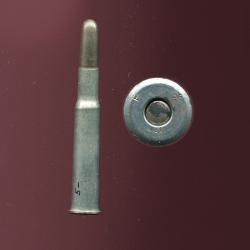 .30-40 Krag U.S - Frankford Arsenal 1898 - marquage : F 3 98 - étui étamé - balle nickel arrondie