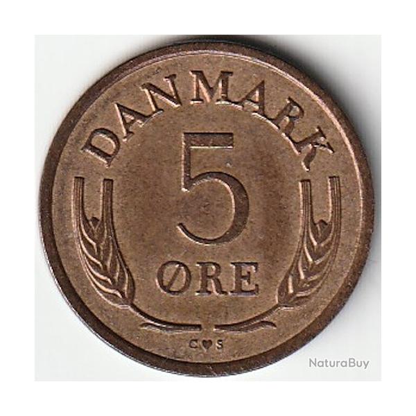 Pice de Monnaie   Danemark  5 re - Frdric IX 1963 Qualit