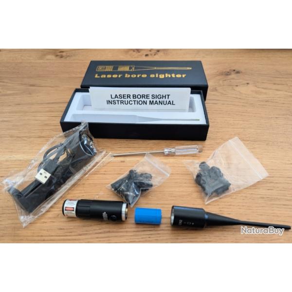 COLLIMATEUR LASER ROUGE TOUS CALIBRES ; 22LR 9MM 38SP... AVEC PILES ET CHARGEUR SANS PRIX DE RESERVE