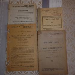 Lot de livres sur les mortiers US et FR, 60 mm et 81 mm