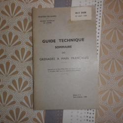 livre de 1966 sur les grenades à main Françaises
