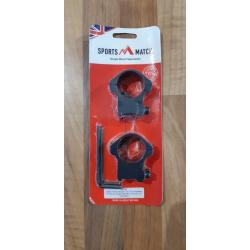 Colliers lunette de visée Sportsmach HTO75 - CZ550 et autres