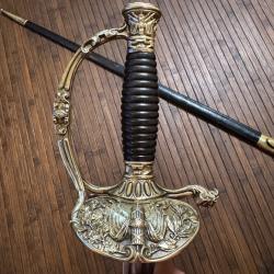 TRÈS RARE ÉPÉE 1848 D'OFFICIER SUPÉRIEURE DE LA GARDE RÉPUBLICAINE DE PARIS SUPERBE ÉTAT