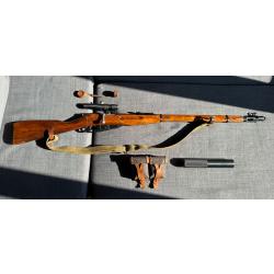 MOSIN NAGAN M91/30 PU SNIPER 1943MONOMATRICULE IZHVESK 100% RUSSE !!!! TRÈS RARE!!!
