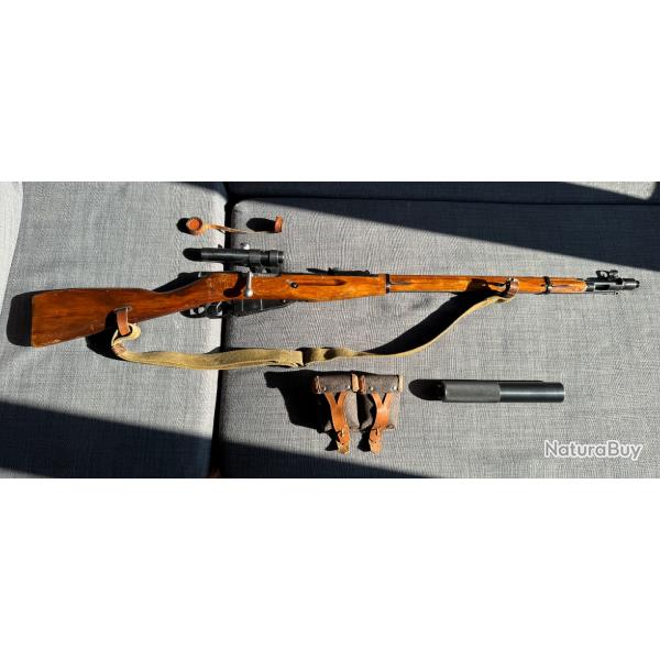 MOSIN NAGAN M91/30 PU SNIPER 1943MONOMATRICULE IZHVESK 100% RUSSE !!!! TRS RARE!!!