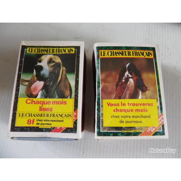 2 anciennes grandes boites d'allumettes publicitaire LE CHASSEURS FRANCAIS plis et vide non grattes