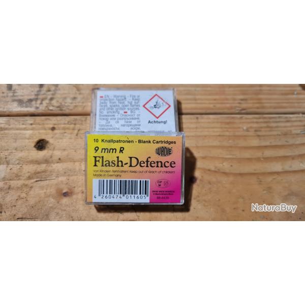 20 cartouches Wadie Flash Defence calibre 9mm R