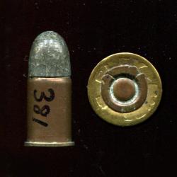 .442 Tranter 1er modèle - étui en 2 parties - balle plomb arrondie - marquage : ELEY BROs  x