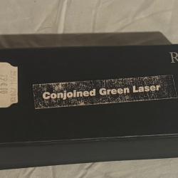 Laser vert RTI Optics classe 2 avec contacteur déporté - montage rail - état neuf