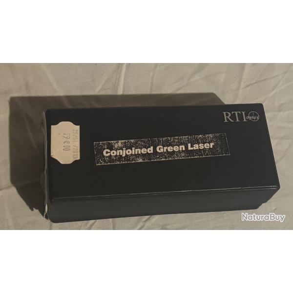 Laser vert RTI Optics classe 2 avec contacteur dport - montage rail - tat neuf