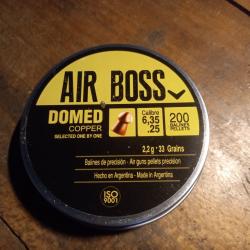 Vends plombs cuivrés Air Boss cal 6.35 mm