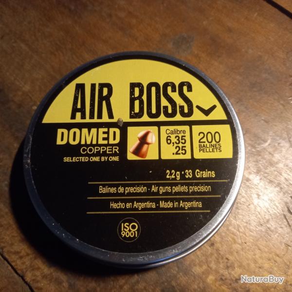 Vends plombs cuivrés Air Boss cal 6.35 mm