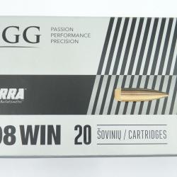 CARTOUCHES GGG Cal.308WIN Ogives Sierra HPBT 168gr