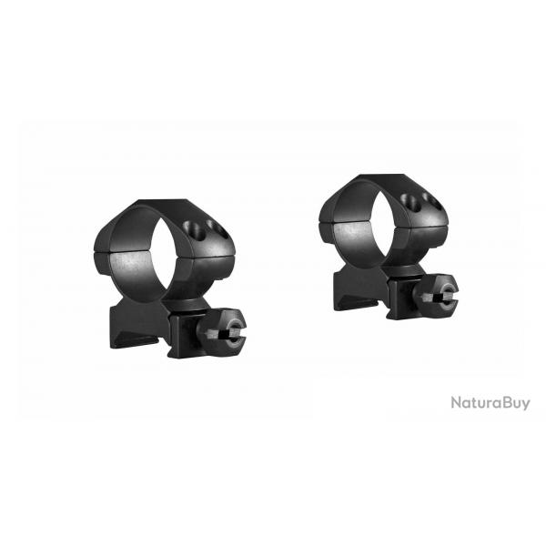 Colliers pour lunette Hawke Precision 25,4 mm - Medium - Weaver