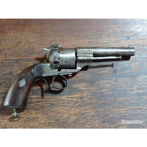 Revolver  broche / Lefaucheux type 1854-1858 court - France second Empire - cal 12 mm - BE