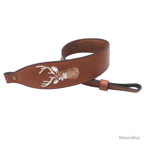 Tourbon-ceinture de transport bandoulire ajuste 67-94 cm marron cuir vritable LIVRAISON GRATUITE