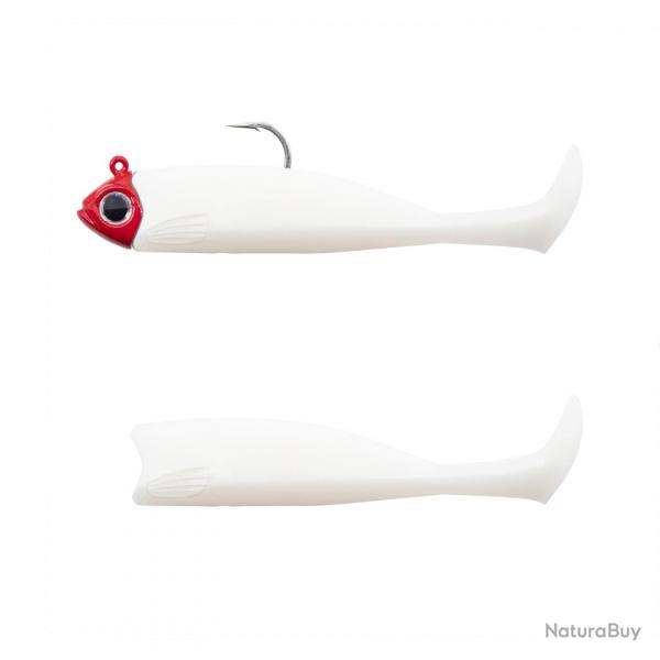 Combo Fiiish Master Shad Light n4 - 10cm 10cm 8g White Coco - Red Head