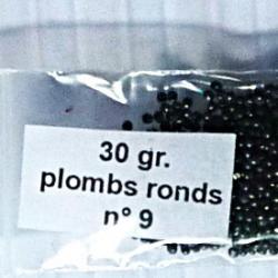 Plombs ronds fendus - sachet 30 gr n° 9