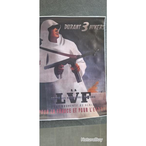 Affiche "durant 3 hivers" LVF / WW2