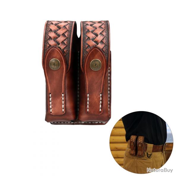Tourbon-tui de ceinture en cuir marron  double pile S, Colt 380,. 1911, 40 Cal, LIVRAISON GRATUITE