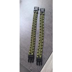Lot de 2 bracelets paracorde.rando/camping/survie