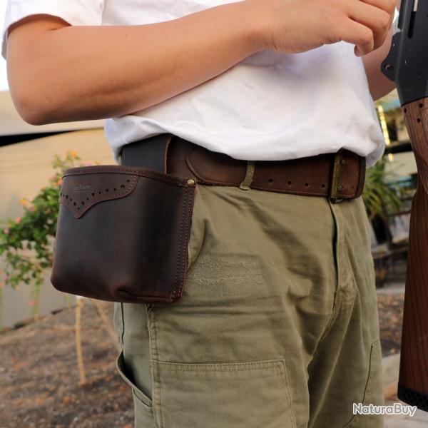 Tourbon-Sac de taille en cuir porte-balle, calibre 12, calibre 16/20    LIVRAISON GRATUITE