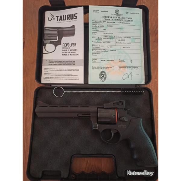 revolver taurus 689vr 6" noir mat cal.357 magnum et 38 SP + 300 munitions de cal.357