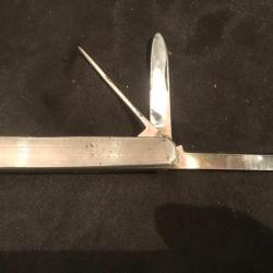 couteau pliant manche metal stainless