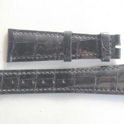 PATEK PHILIPPE Bracelet montre cuir bleu 22/16 mm