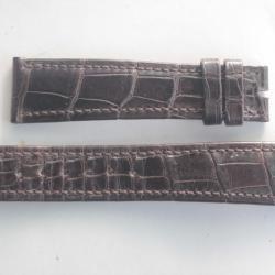 PATEK PHILIPPE Bracelet montre cuir marron 19/16 mm