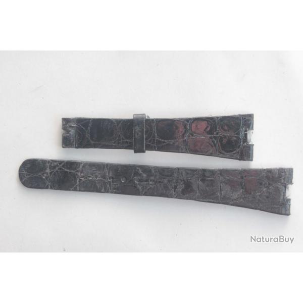 PATEK PHILIPPE Bracelet montre cuir noir 16/11 mm