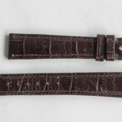 PATEK PHILIPPE Bracelet montre cuir marron 17 mm