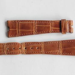 PATEK PHILIPPE Bracelet montre cuir brun 19 mm