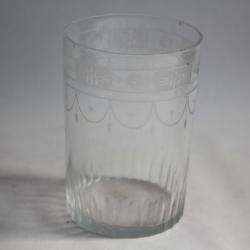 Gobelet cristal gravé XIXe siècle