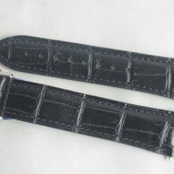 FREDERIQUE CONSTANT Bracelet montre croco Noir 21 mm + Boucle