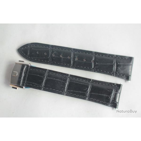 FREDERIQUE CONSTANT Bracelet montre croco Noir 21 mm + Boucle
