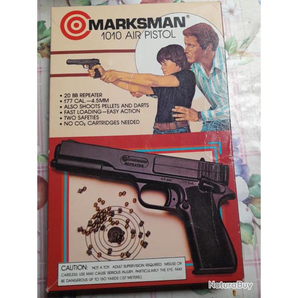 Pistolet  air comprim : MARKSMAN  avec sa boite... pas RECORD ni DIANA