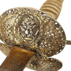 EPEE DE VILLE OU DE COUR A LA MOUSQUETAIRE EN VERMEIL POINCON DE LYON 1762/1780 - FRANCE ANCIENNE MO