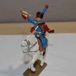 Soldat de plomb/  Figurine 1/32  Cavaliers  trompette chasseur  Premier Empire (24)