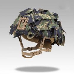 Couvre-Casque Ghillie 3D Type A-23 - Tiger stripe