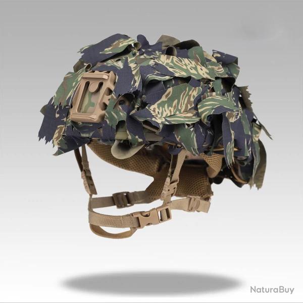 Couvre-Casque Ghillie 3D Type A-23 - Tiger stripe
