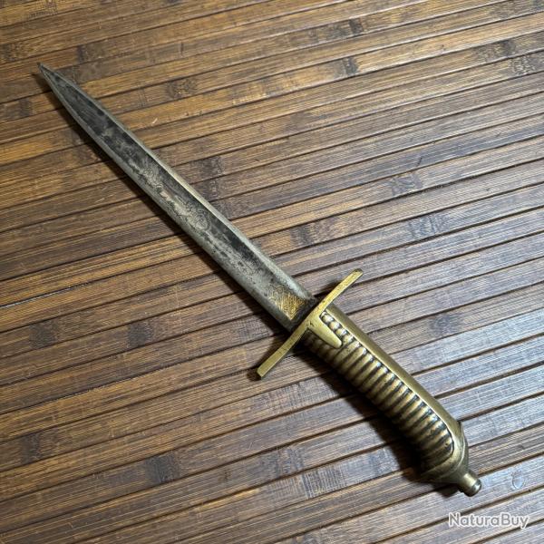 SABRE 1767 MODIFI EN POIGNARD DE COMBAT LAME DE SOLINGEN GRAV SIGN A.S.B