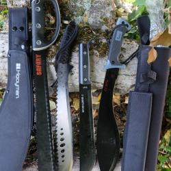 Lot de 4 Machette Bowies Lame Acier 3Cr13 Manche ABS Etui LOT POUR REVENDEURS Survie Outlast Alaska