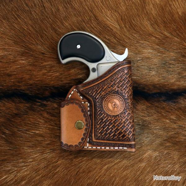 Tourbon - poche de rangement pour pistolet de tir en cuir adapt  22 Mag