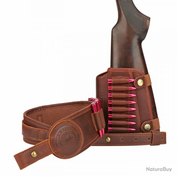 Tourbon-Support de crosse de fusil en cuir Sangles rglables avec fermeture LIVRAISON GRATUITE