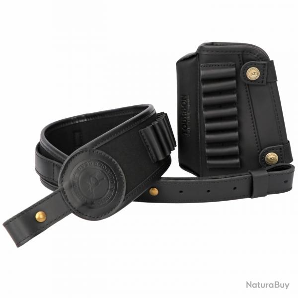 Tourbon-couverture de stock de pistolet en cuir et 1 bandoulire de pistolet en cuir