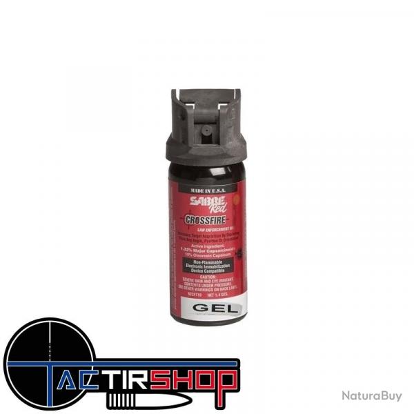 Bombe lacrymogne anti agression SABRE Red Crossfire 45 ml MK-3 Gel