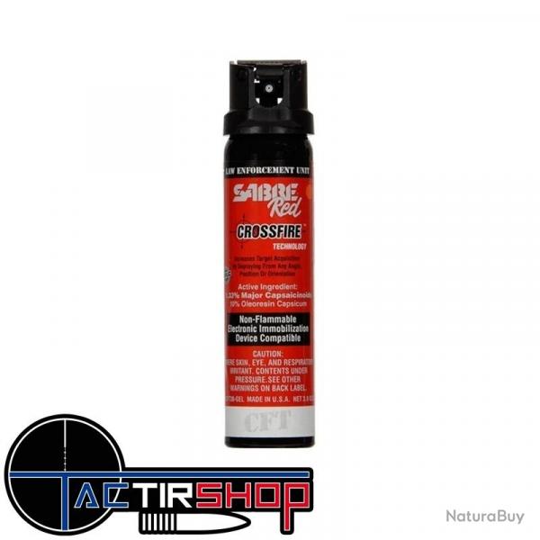 Bombe lacrymogne anti agression SABRE Red Crossfire 89 ml MK-4 Gel