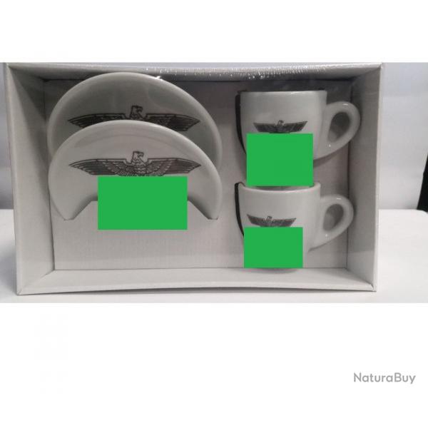 lot tasses et sous tasses aigle